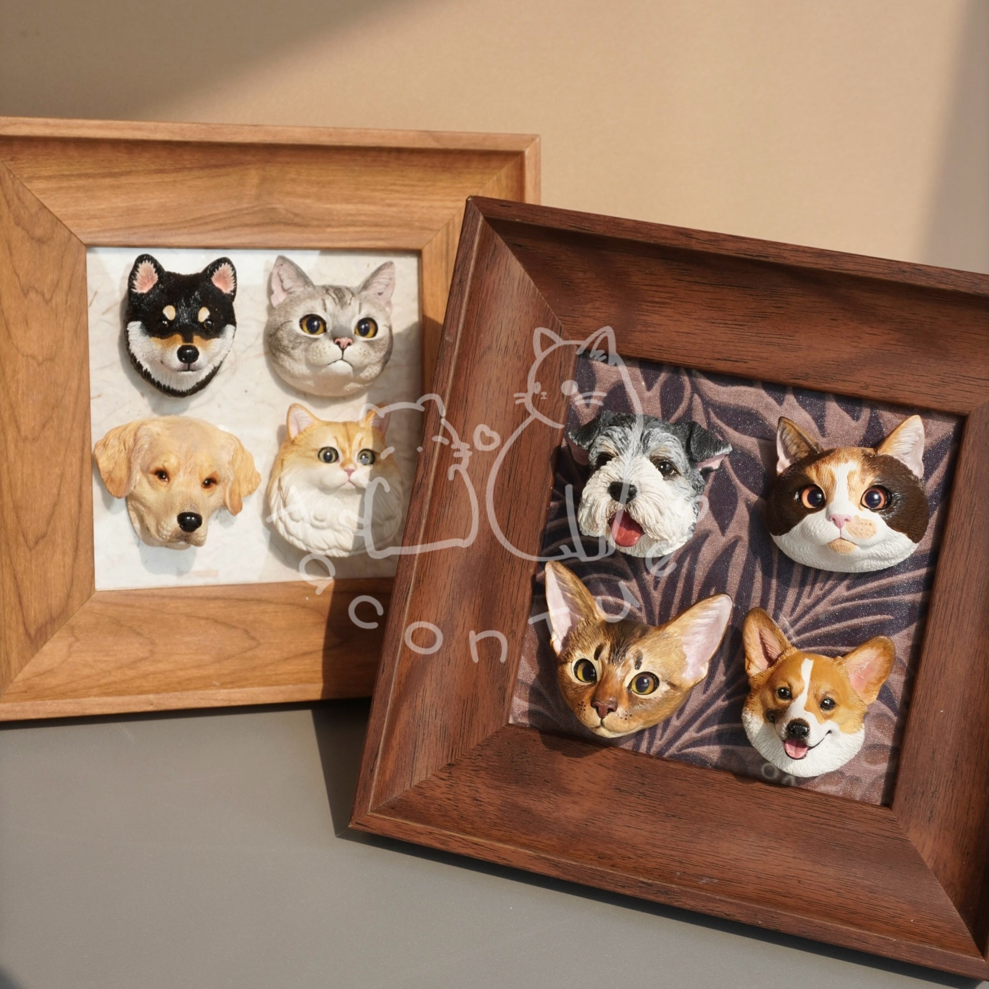 TACO&TUES Magnetic Display Frame for Custom Pet Figures