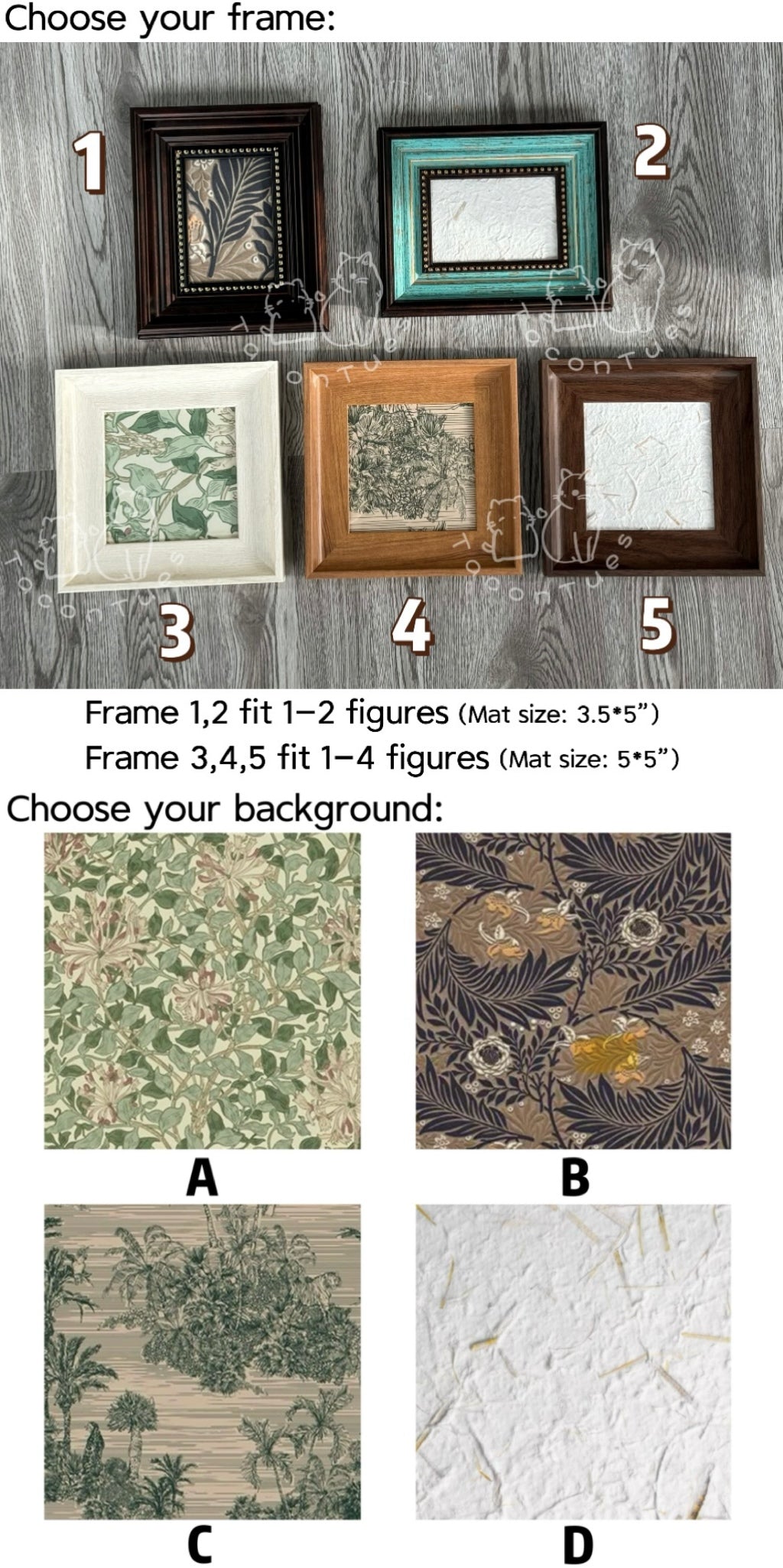 TACO&TUES Magnetic Display Frame for Custom Pet Figures
