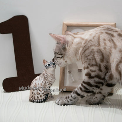 Lifelike Bengal cat sculpture by TaconTues, perfect gift for exotic cat owners celebrating milestones
